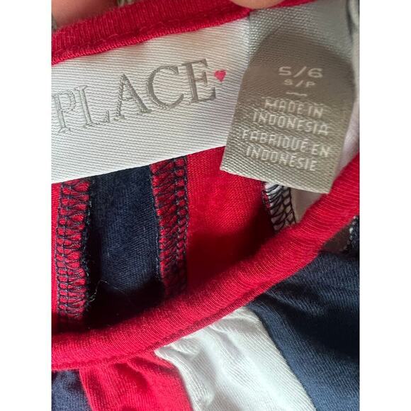 Girls 4th of July Dress, 5/6, Small, Patriotic, Americana, Red / White / Blue - Picture 2 of 5